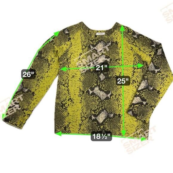 Equipment Femme Cashmere Sloane Diamondback Python Sweater Blazing Yellow Size M - Picture 6 of 13